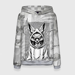 Толстовка-худи женская Фенек в балахоне, цвет: 3D-меланж