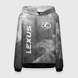 Толстовка-худи женская Lexus - grey gradient вертикально, цвет: 3D-черный