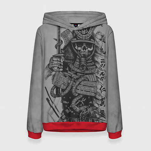 Женская толстовка Мертвый самурай призрак / 3D-Красный – фото 1