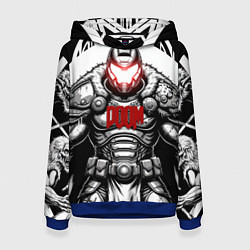 Толстовка-худи женская Doom dark ages doom guy, цвет: 3D-синий