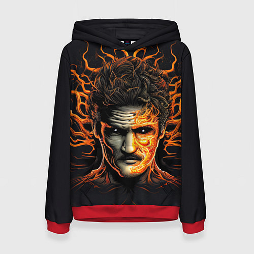 Женская толстовка The last of us - зараженный Джоел / 3D-Красный – фото 1