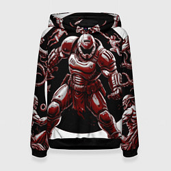Толстовка-худи женская Doom red guardian, цвет: 3D-черный