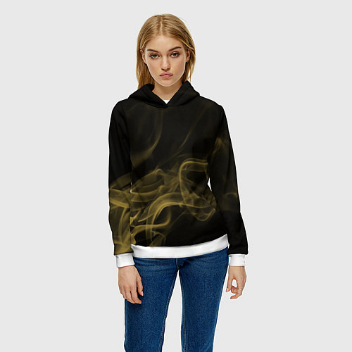Женская толстовка Color smoke yellow / 3D-Белый – фото 3