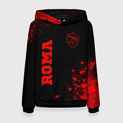 Толстовка-худи женская Roma - red gradient вертикально, цвет: 3D-черный