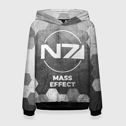 Толстовка-худи женская Mass Effect - grey gradient, цвет: 3D-черный