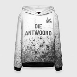 Толстовка-худи женская Die Antwoord - white gradient посередине, цвет: 3D-черный