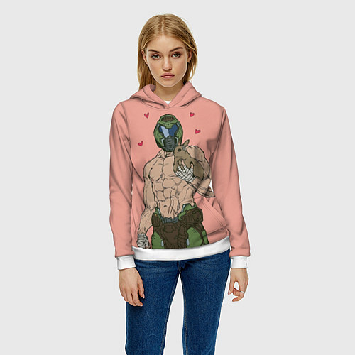 Женская толстовка Палач рока с кроликом / 3D-Белый – фото 3