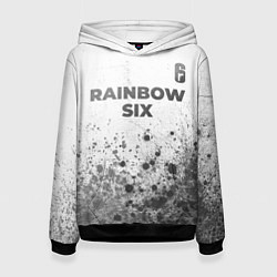 Толстовка-худи женская Rainbow Six - white gradient посередине, цвет: 3D-черный