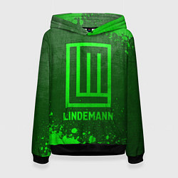 Толстовка-худи женская Lindemann - green gradient, цвет: 3D-черный
