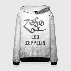 Толстовка-худи женская Led Zeppelin - white gradient, цвет: 3D-черный