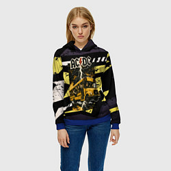 Толстовка-худи женская ACDC в автобусе, цвет: 3D-синий — фото 2