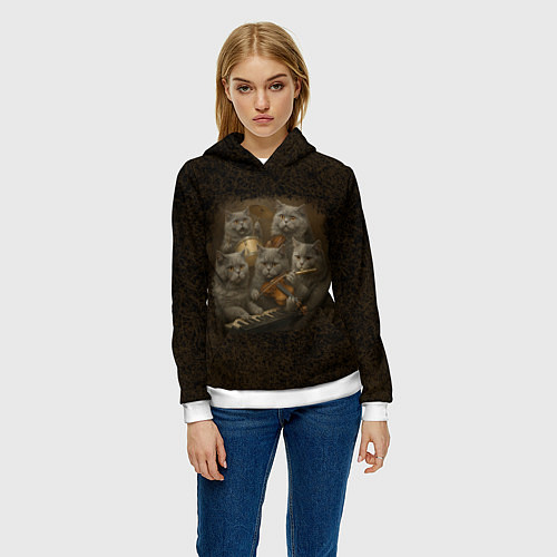 Женская толстовка Когда Наташа музыкант / 3D-Белый – фото 3