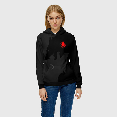 Женская толстовка Хати и Сколь / 3D-Черный – фото 3