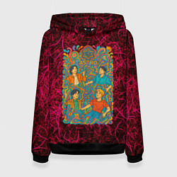 Толстовка-худи женская Astro в стиле психоделики, цвет: 3D-черный