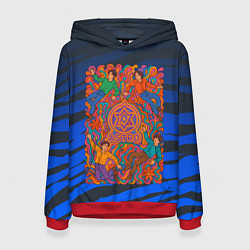 Толстовка-худи женская Astro психоделика, цвет: 3D-красный