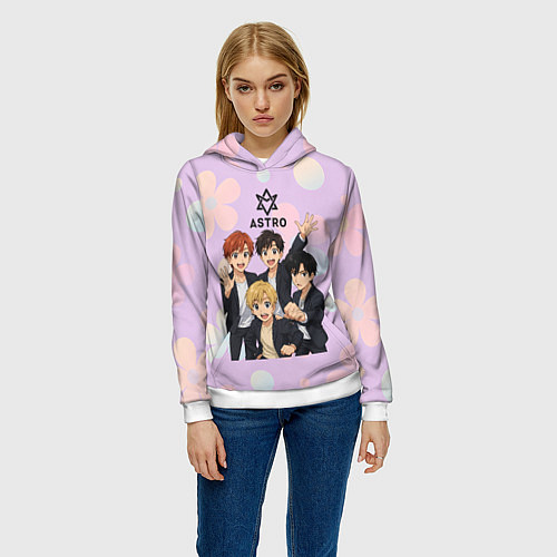 Женская толстовка Astro anime / 3D-Белый – фото 3