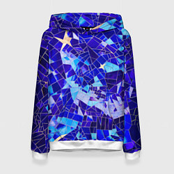 Толстовка-худи женская Небо-Звезды, цвет: 3D-белый