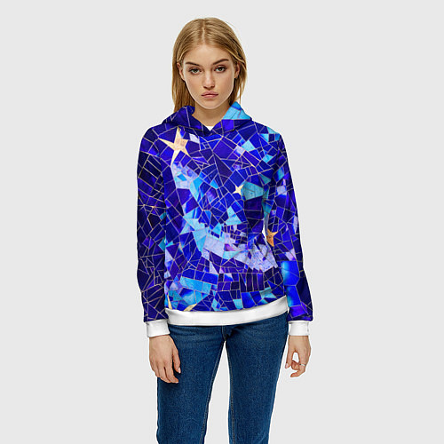 Женская толстовка Небо-Звезды / 3D-Белый – фото 3