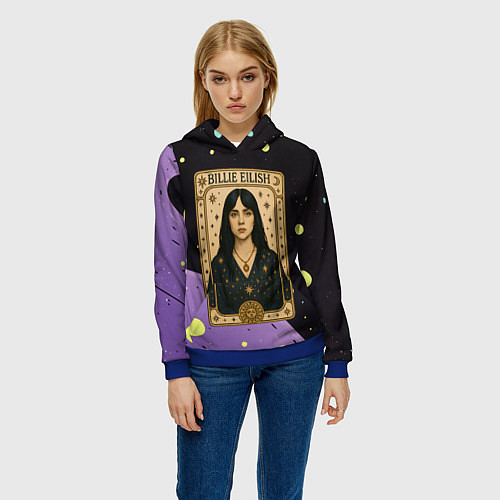 Женская толстовка Билли Айлиш в стиле Таро / 3D-Синий – фото 3