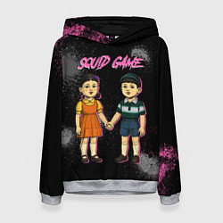 Толстовка-худи женская Squid game 3 season, цвет: 3D-меланж