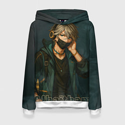 Толстовка-худи женская Аль-Хайтам в маске, цвет: 3D-белый