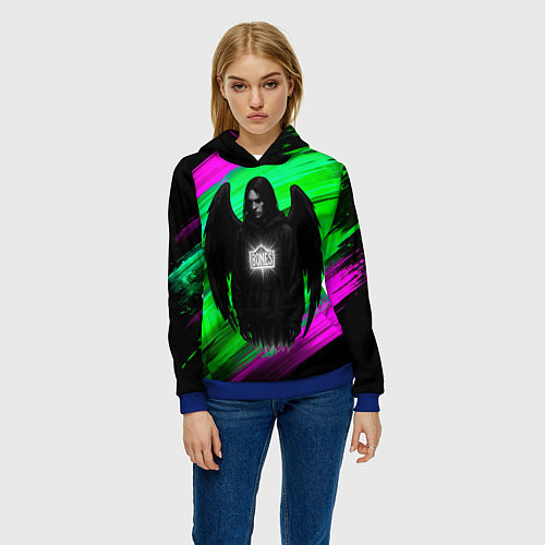 Женская толстовка Bones падший ангел / 3D-Синий – фото 3