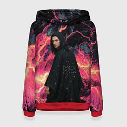 Толстовка-худи женская Bones в мантии со звездами, цвет: 3D-красный