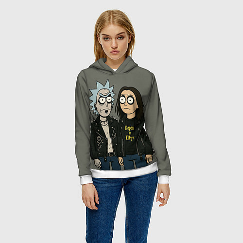 Женская толстовка КиШ - Рик и Морти / 3D-Белый – фото 3