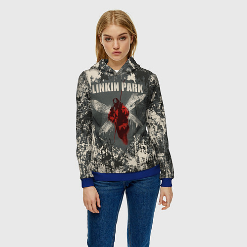 Женская толстовка Linkin Park - Hybrid Theory / 3D-Синий – фото 3