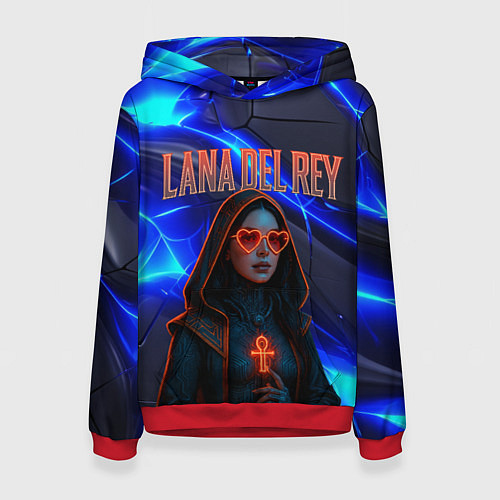 Женская толстовка Lana Del Rey киберпанк / 3D-Красный – фото 1