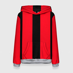 Женская толстовка Color black red line