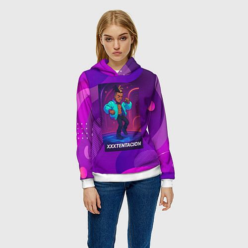 Женская толстовка XXXTentacion танцует в стиле 80х / 3D-Белый – фото 3