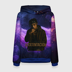 Толстовка-худи женская XXXTentacion - кулак, цвет: 3D-синий