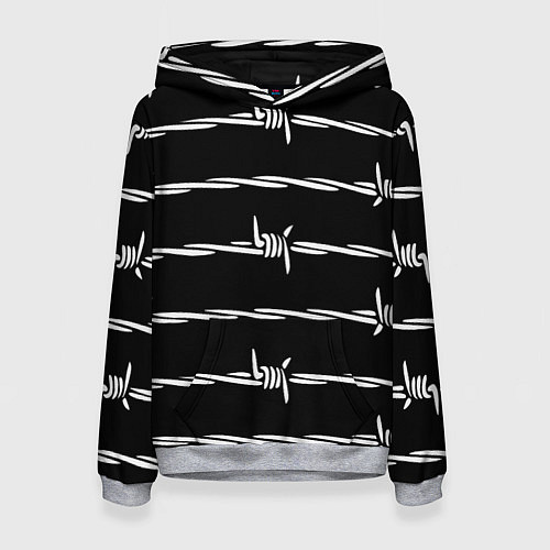 Женская толстовка Проволока колючая / 3D-Меланж – фото 1