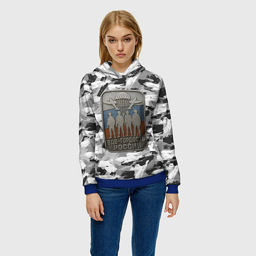 Женская толстовка Гордость России ВДВ / 3D-Синий – фото 3