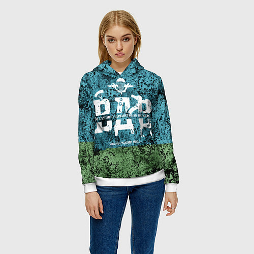 Женская толстовка Флаг десантников ВДВ / 3D-Белый – фото 3