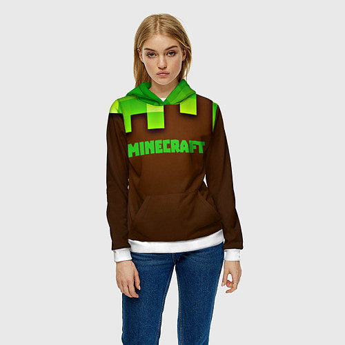 Женская толстовка Minecraft forever / 3D-Белый – фото 3
