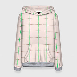Толстовка-худи женская Color white stripes, цвет: 3D-меланж