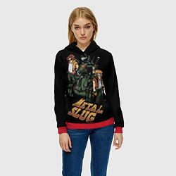 Толстовка-худи женская Metal slug - tank, цвет: 3D-красный — фото 2