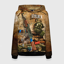 Толстовка-худи женская Сталкер - тени из прошлого, цвет: 3D-черный