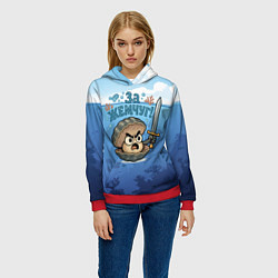 Толстовка-худи женская Жемчуг с мечем, цвет: 3D-красный — фото 2