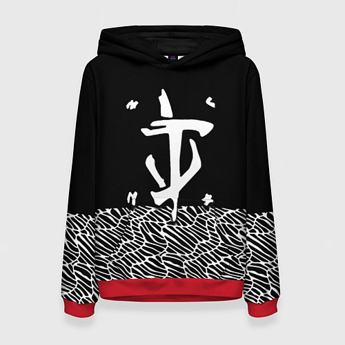 Женская толстовка Doom геометрия линии / 3D-Красный – фото 1