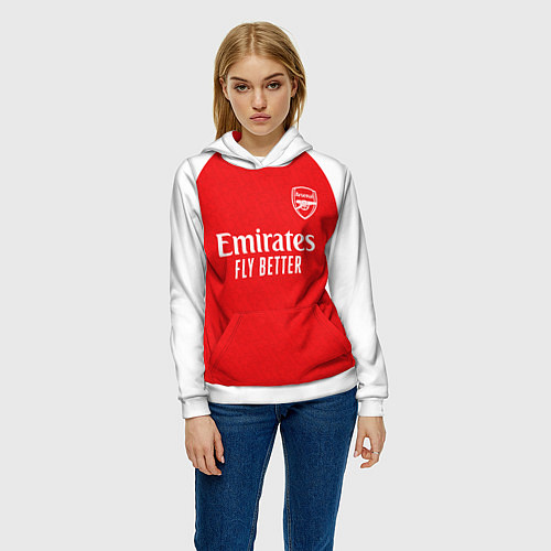 Женская толстовка Арсенал Лондон домашняя форма 2025 2026 / 3D-Белый – фото 3