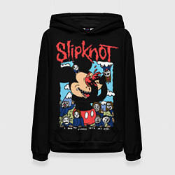 Толстовка-худи женская Слипкнот и Микки Маус - I push my fingers into my, цвет: 3D-черный