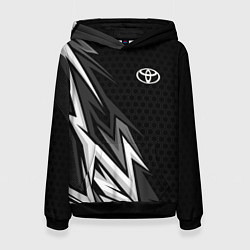 Толстовка-худи женская Toyota - монохром, цвет: 3D-черный