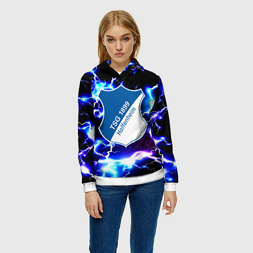 Женская толстовка Хоффенхайм молнии / 3D-Белый – фото 3