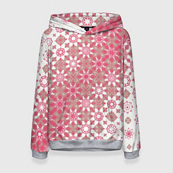 Толстовка-худи женская Звездная россыпь-розовый, цвет: 3D-меланж