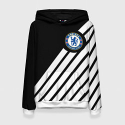 Толстовка-худи женская Chelsea geometry sport, цвет: 3D-белый