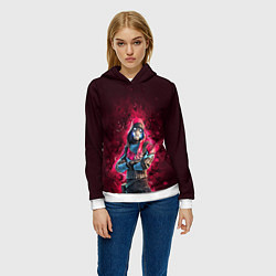 Толстовка-худи женская Fortnite Bonehead, цвет: 3D-белый — фото 2