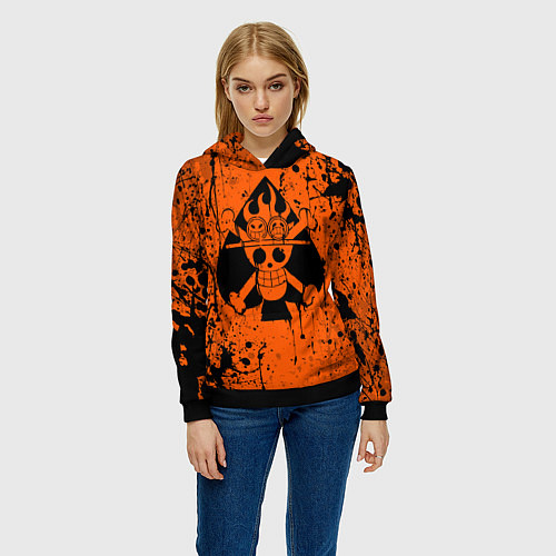 Женская толстовка Эйс символ / 3D-Черный – фото 3